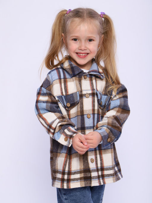 РБ012 Рубашка "Бавария" 3 (голубой; коричневый)