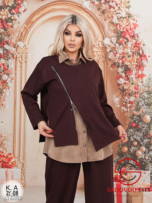 Костюм тройка блузка из шелка - Bruno фото 4