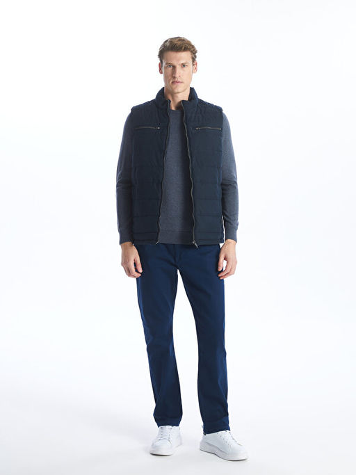 Standart Kal?p Dik Yaka Erkek Yelek