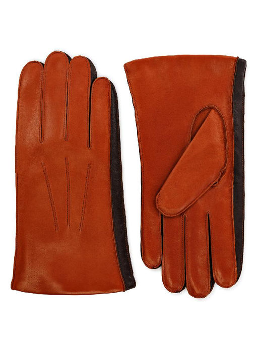 Перчатки мужские ш+каш. OS00109 luggage/mocca - Eleganzza фото 2