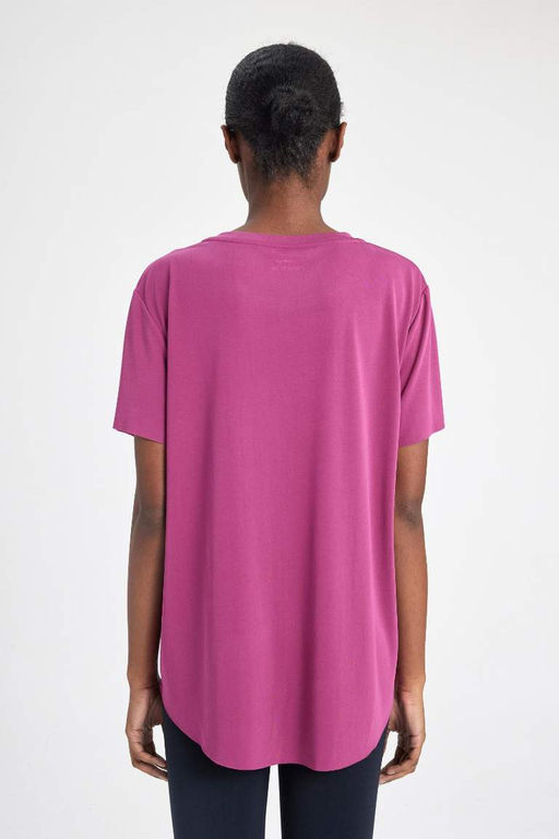 DeFactoFit Oversize-футболка премиум-класса для спортсменов с круглым вырезом и короткими рукавами  фото 8