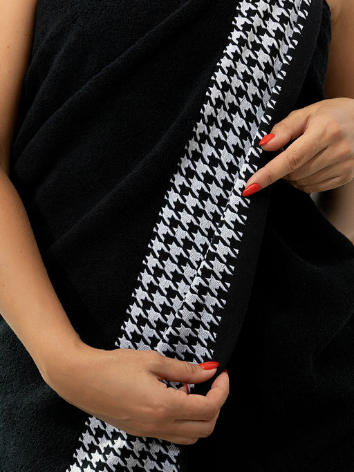 Полотенце для тела 70x130 черный махровая ткань