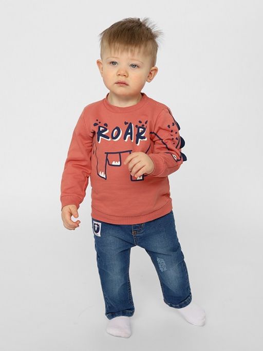 CRB wear/CSNB 63474-32-354 Джемпер для мальчика,коричнево-бордовый/Ex.Cherubino