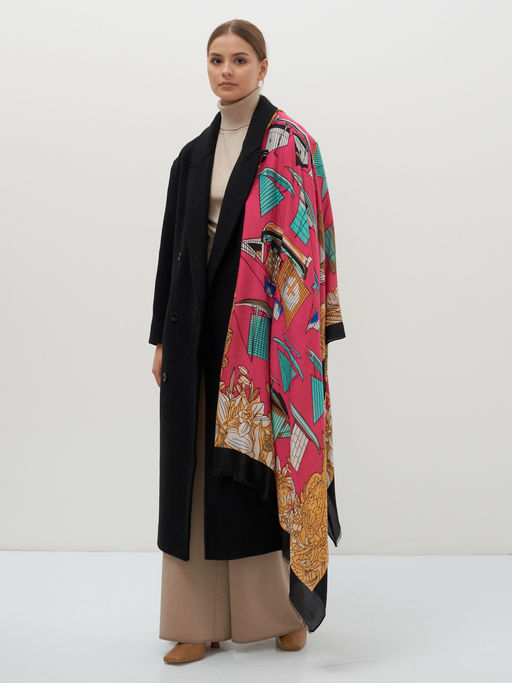 яркий двусторонний палантин из тонкой шерсти - Tantino фото 6