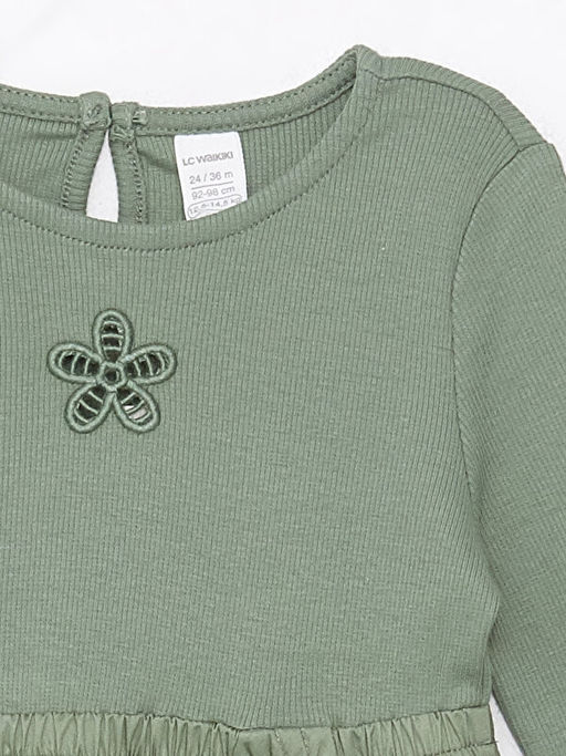 Bisiklet Yaka Uzun Kollu K?z Bebek Elbise - Waikiki фото 3