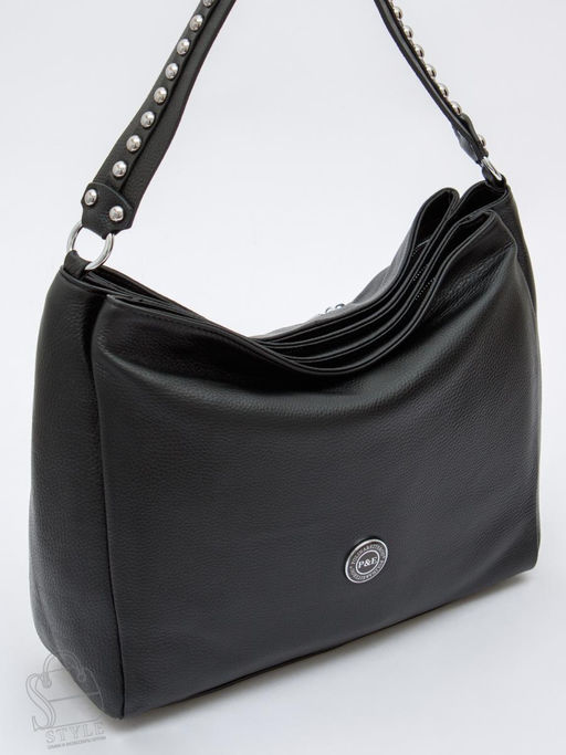 Сумка женская кожаная 0539C black Polina&Eiterou