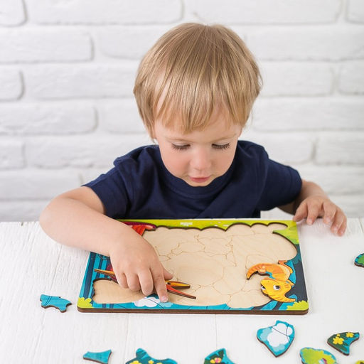 Рамка - вкладыш «Прогулка с динозаврами», 20 деталей