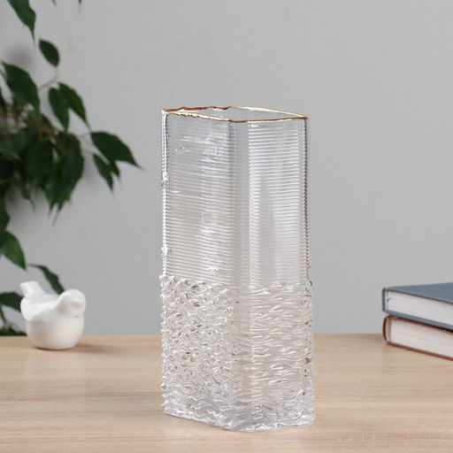 Ваза «Милагрос галант», прямая, 23×13 см, стекло, прозрачная