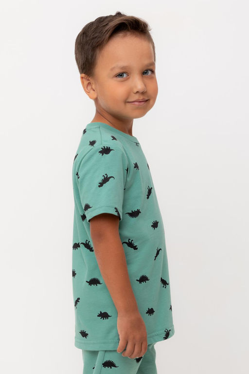 Crockid _ КР 302737-1/малахитово-зеленый,дино к560 фуфайка (футболка) для мал  фото 5