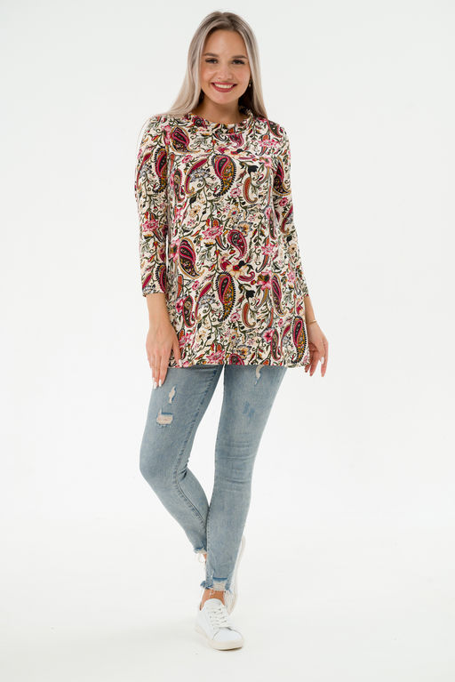 Туника женская из масла Сальма огурцы - Амадэль фото 3