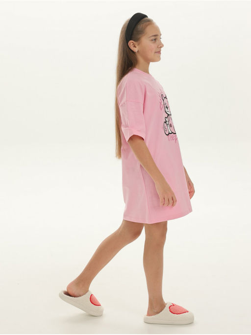 Платье домашнее Мишка розовый девочка - София фото 5