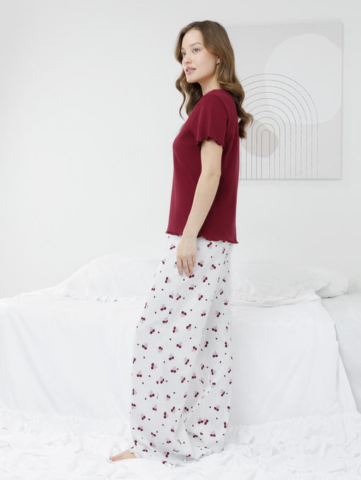 МП 20255/бордовый 1934 Н254 пижама жен