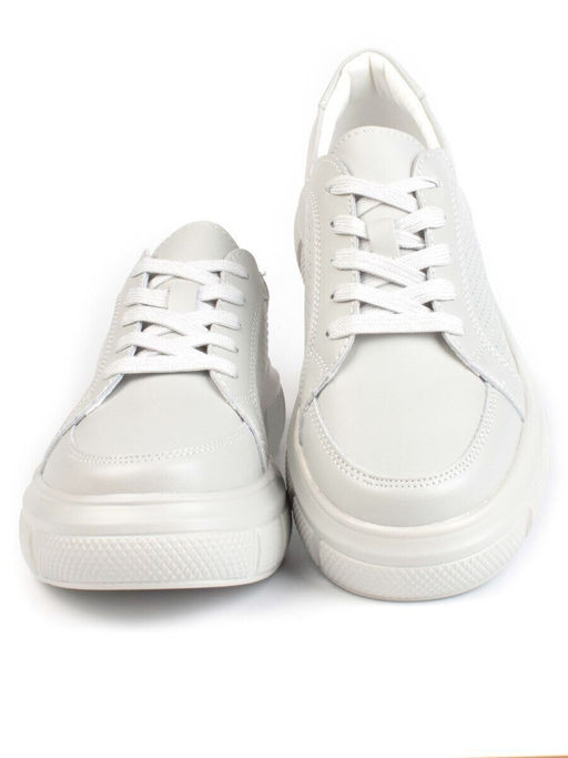 05-PDE35-3 GRAY Кроссовки женские (натуральная кожа)