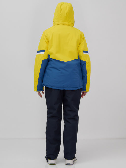 Горнолыжный костюм женский зимний УЦЕНКА желтого цвета 02804J - Mtforce фото 6