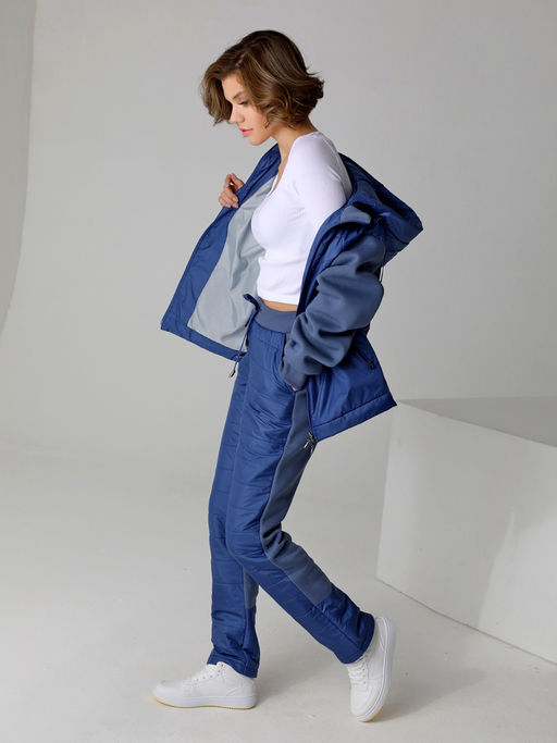 23126 Куртка-ветровка серо-синий - Dizzyway фото 2