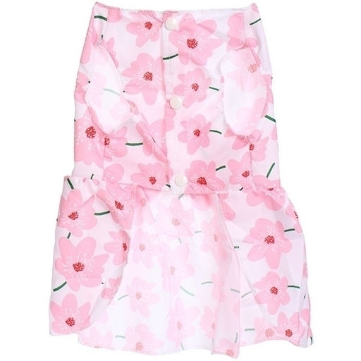 Цена за 2 шт. Платье для кошек и собак мелких пород "Бонита на прогулке", ромашки розовые, размер L, длина спинки 30-32см