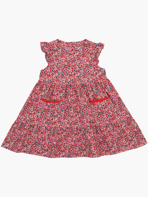 Платье с карманами детский сад UD 7680 цветы/т.розов - Mini maxi фото 5