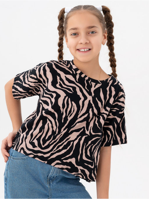 Футболка Зебра белый детская - София фото 13