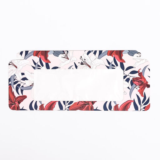 Цена за 5 шт. Подарочная коробка под плитку шоколада, с окном  Лилии, 17?8?1.4 см