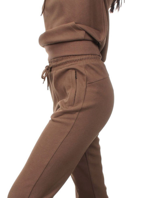 H108 BROWN Костюм спортивный женский (хлопок 90%, полиэстер 10%)