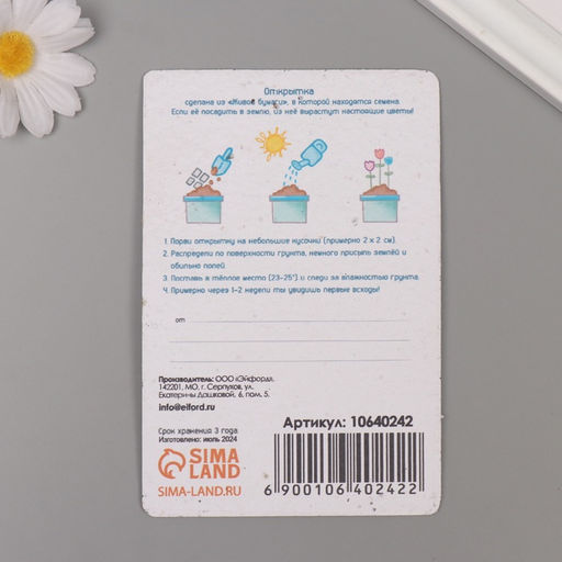 Цена за 2 шт. Открытка для выращивания «Арт Узор. Вырасти сам. Шарики» с семенами, 10×15 см