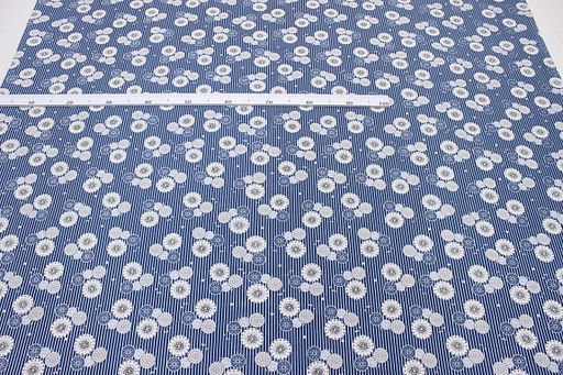 Бязь Абстрактные одуванчики цв.синий, ш.1.5м, хлопок-100%, 120гр/м.кв - Купава фото 2