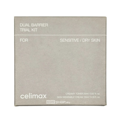 Мини набор для ухода за лицом (тонер 20 мл, крем 10 мл) для сухой чувствительной кожи Dual Barrier Trial Kit Celimax, Корея Акция