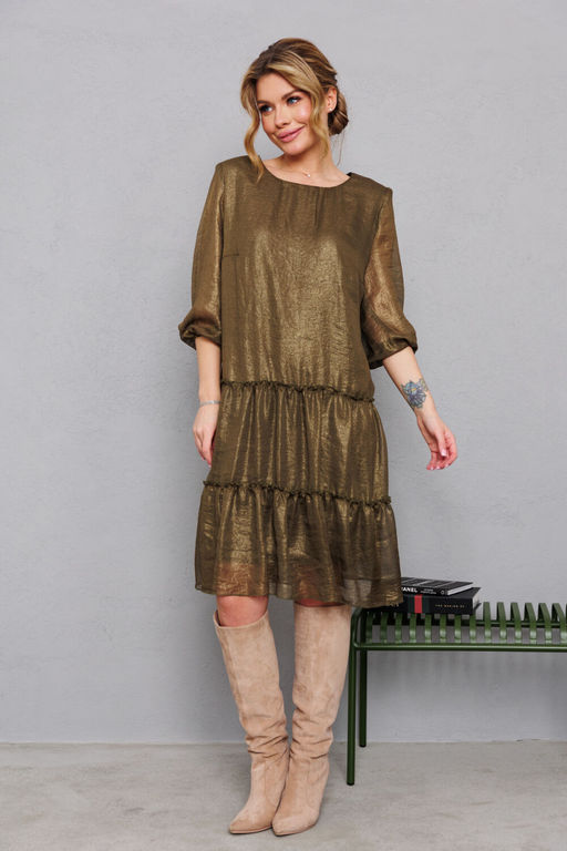 Платье AMORI 9824 хаки  фото 3