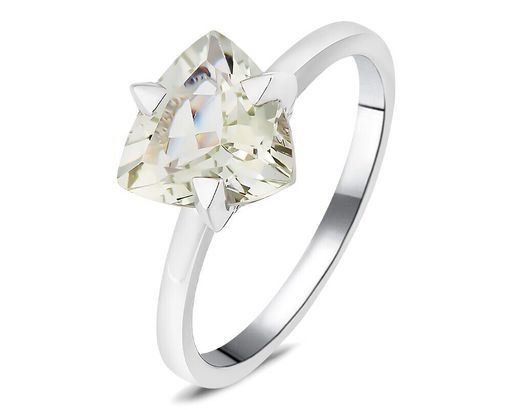 Кольцо, зеленый аметист, Триллион