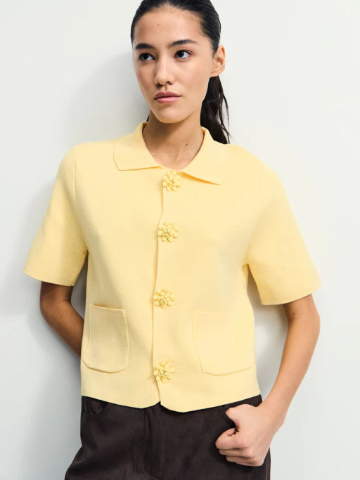 Кардиган из вискозы с декоративными пуговицами / Zarina