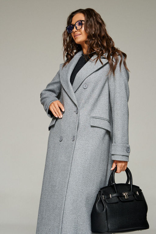 Пальто Beautiful Free 7030-Р серый