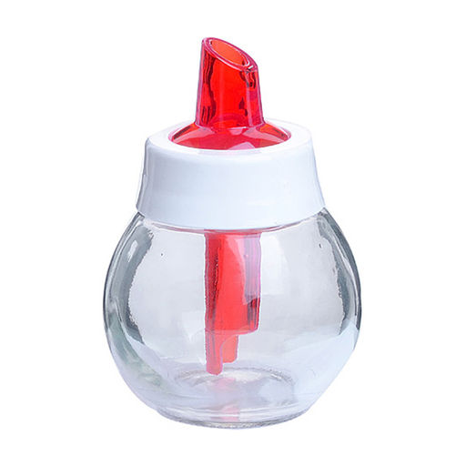 Сахарница с дозатором 180мл (стекло, пластик) (80736)