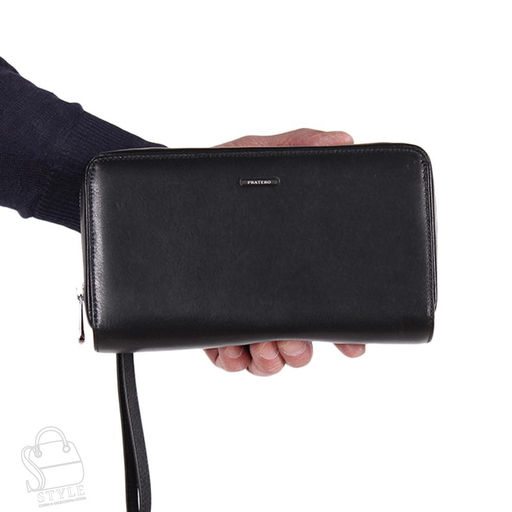 Клатч мужской кожаный 20940 black Pratero в Новосибирске фото 2