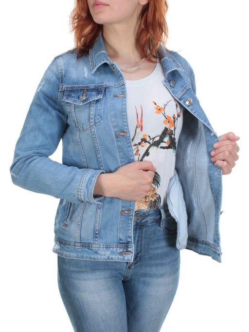 TB105 BLUE Куртка джинсовая женская (95% хлопок, 5% стрейч)