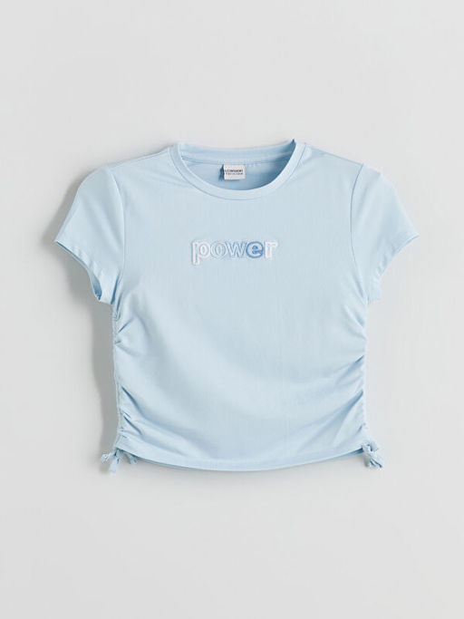 Bisiklet Yaka K?z ?ocuk Ti??rt