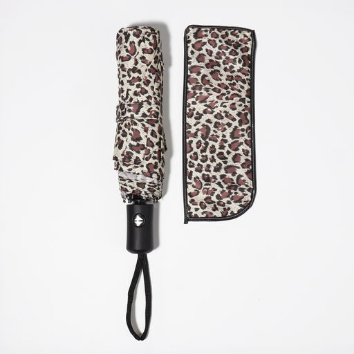 Зонт автоматический Леопард, эпонж, 3 сложения, 8 спиц, R = 48 см, цвет МИКС - Simaland фото 6