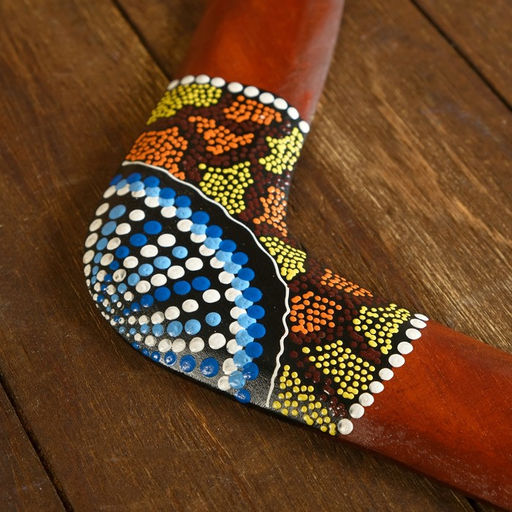 Сувенир Бумеранг с точечной росписью коричневый 40х7х1 см МИКС - Simaland фото 3