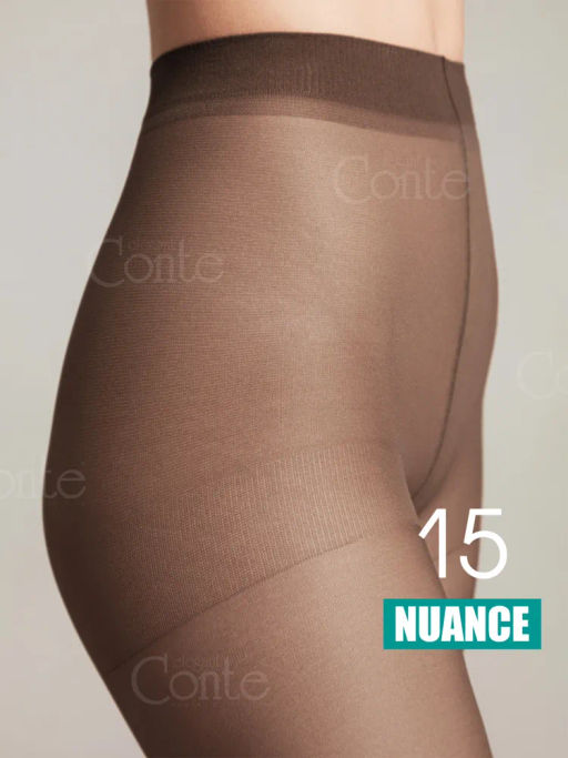 CONTE NUANCE 15 Матовые колготки с эффектом легкий шелк mocca - Conte elegant фото 12
