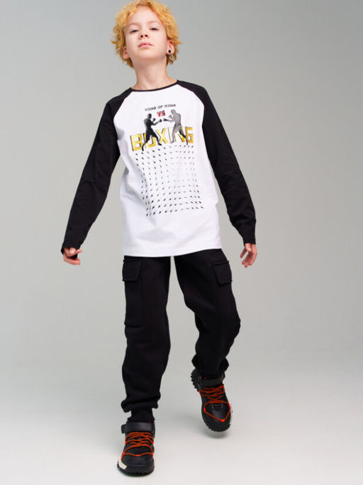 32411088 Фуфайка трикотажная для мальчиков (футболка с длинными рукавами) - Playtoday фото 5