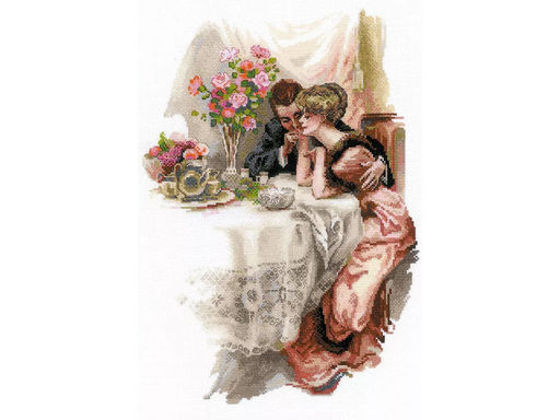 1774 "Первый вечер в собственном доме" по мотив.Х.Фишера 30Х42см набор для вышив.СотвориСама(Риолис)