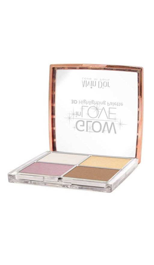 Alvin Dor HL-06 Хайлайтер пудровый для лица 4 в 1 GLOW in LOVE 3D" тон 01