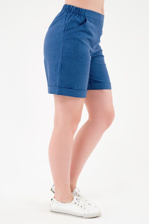 Шорты прямые с манжетами джинсовый - Odis фото 9