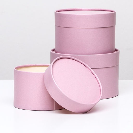 Набор шляпных коробок 3 в 1,Пыльная роза,16 х 10,14 х 9,13 х 8,5 см - UPAK LAND фото 2