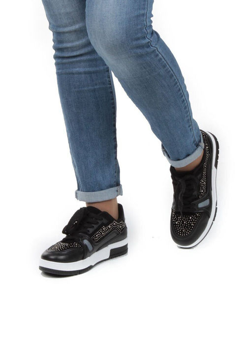 05-6233-1 BLACK Кроссовки женские (искусственные материалы) - No name фото 4