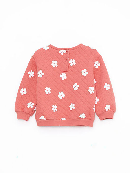 Bisiklet Yaka Uzun Kollu Bask?l? K?z Bebek Sweatshirt - Waikiki фото 2