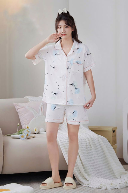 K11400 Костюм домашний: рубашка и шорты ГОЛУБОЙ