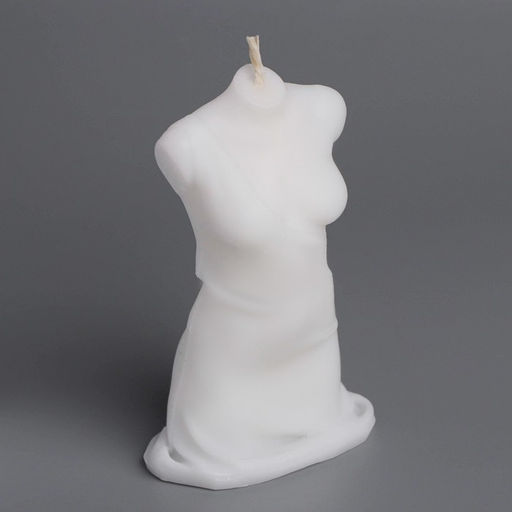 Свеча декоративная «Женский силуэт в море», 6×3.5×10 см, белый