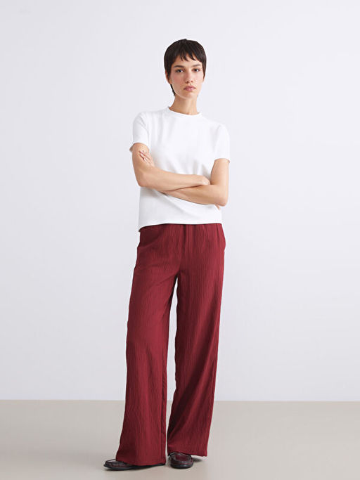 Beli Lastikli Dokulu Kad?n Pantolon