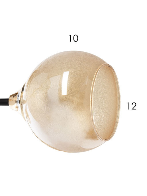 Люстра A4046/5, 5×60 Вт, E27, чёрная, золотистая