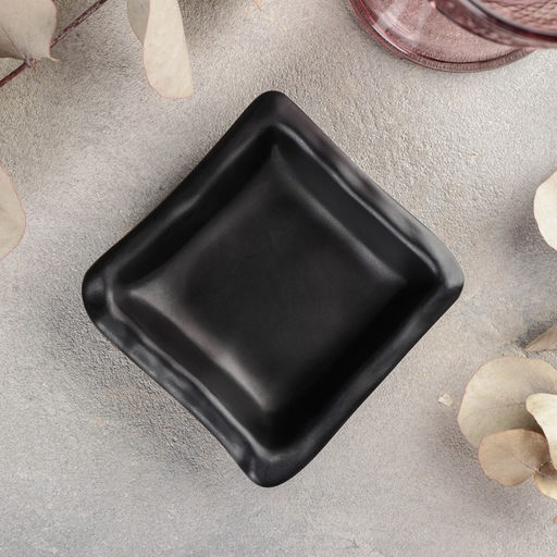 Цена за 2 шт. Соусник «Чёрный Восток», 80 мл, 9×2.6 см, пластик, чёрный